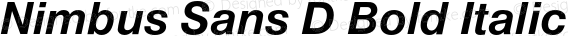 Nimbus Sans D Bold Italic