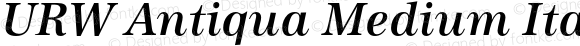URW Antiqua Medium Italic