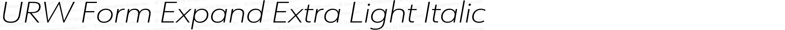 URW Form Expand Extra Light Italic