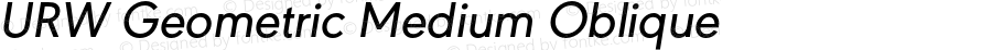 URW Geometric Medium Oblique