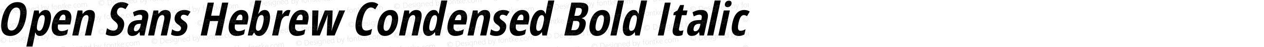 Open Sans Hebrew Condensed Bold Italic