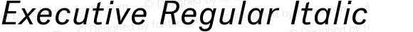 Executive Regular Italic