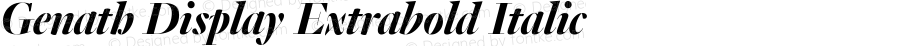 Genath Display Extrabold Italic