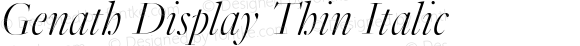 Genath Display Thin Italic
