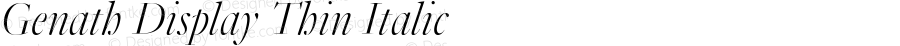 Genath Display Thin Italic