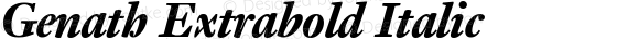 Genath Extrabold Italic