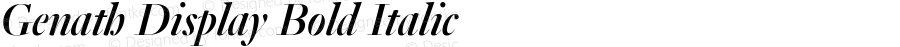 Genath Display Bold Italic