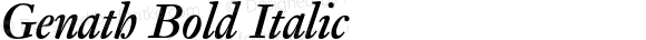 Genath Bold Italic