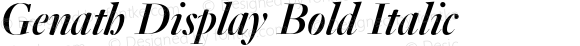 Genath Display Bold Italic