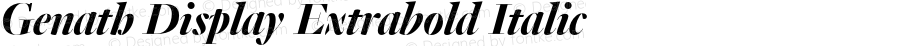 Genath Display Extrabold Italic