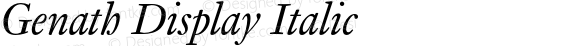 Genath Display Regular Italic