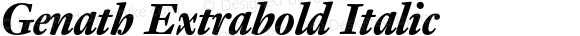 Genath Extrabold Italic