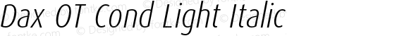 Dax OT Cond Light Italic