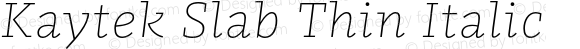 Kaytek Slab Thin Italic