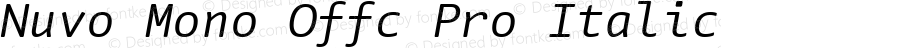 Nuvo Mono Offc Pro Italic