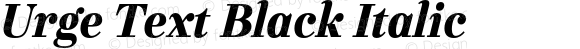 Urge Text Black Italic