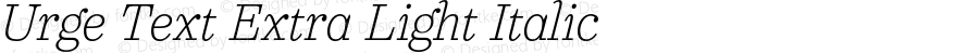 UrgeText-ExtraLightItalic