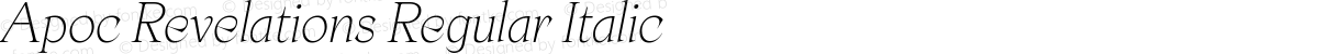 Apoc Revelations Regular Italic