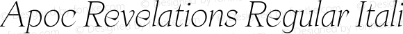 Apoc Revelations Regular Italic