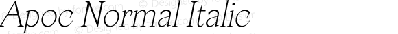 Apoc Normal Regular Italic