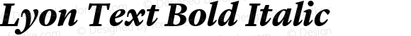 Lyon Text Bold Italic