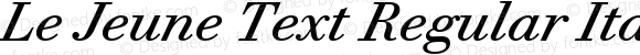 Le Jeune Text Regular Italic