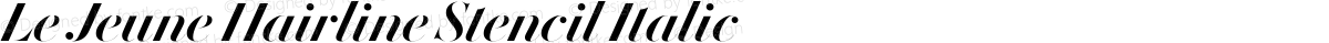 Le Jeune Hairline Stencil Italic