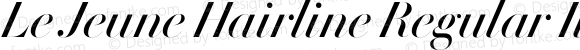 Le Jeune Hairline Regular Italic