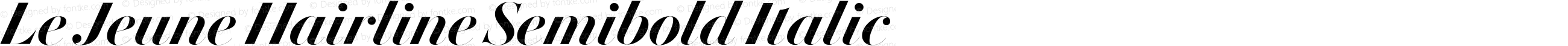 Le Jeune Hairline Semibold Italic