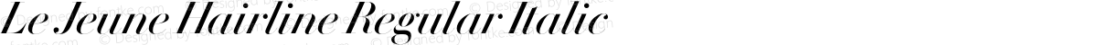 Le Jeune Hairline Regular Italic