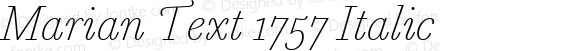 Marian Text 1757 Roman Italic