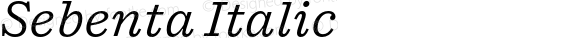 Sebenta Regular Italic