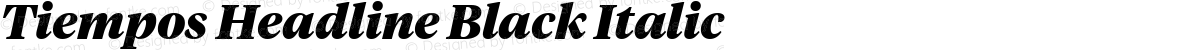 Tiempos Headline Black Italic