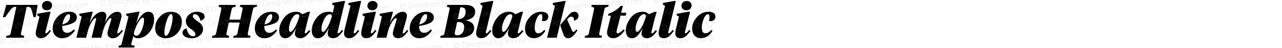 Tiempos Headline Black Italic