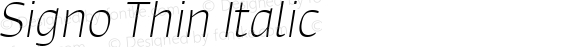 Signo Thin Italic