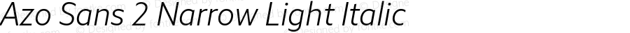 Azo Sans 2 Narrow Light Italic