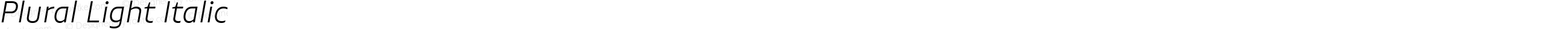 Plural Light Italic
