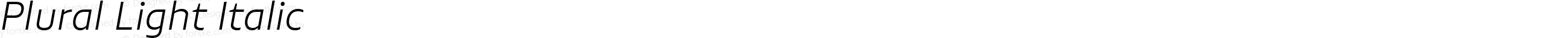 Plural Light Italic