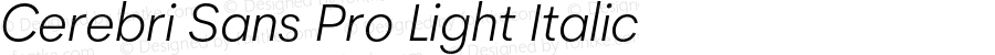 Cerebri Sans Pro Light Italic