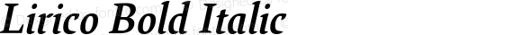 Lirico Bold Italic