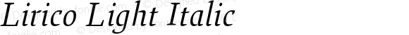 Lirico Light Italic