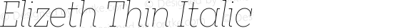 Elizeth Thin Italic