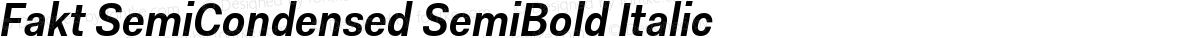 Fakt SemiCondensed SemiBold Italic