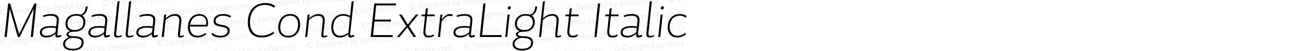 Magallanes Cond ExtraLight Italic