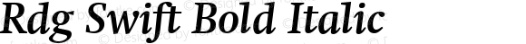 Rdg Swift Bold Italic