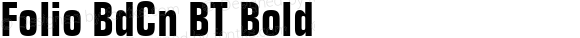 Folio Bold Condensed BT