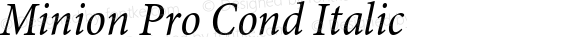 Minion Pro Cond Italic