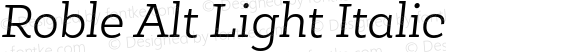 Roble Alt Light Italic