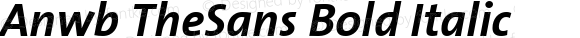 Anwb TheSans Bold Italic Version 2.003