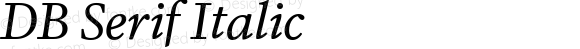 DB Serif Italic